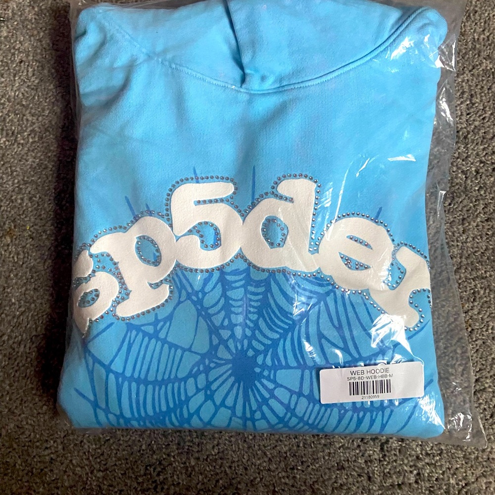 this is a new spider hoodie that was just bought and not even out of the pack
